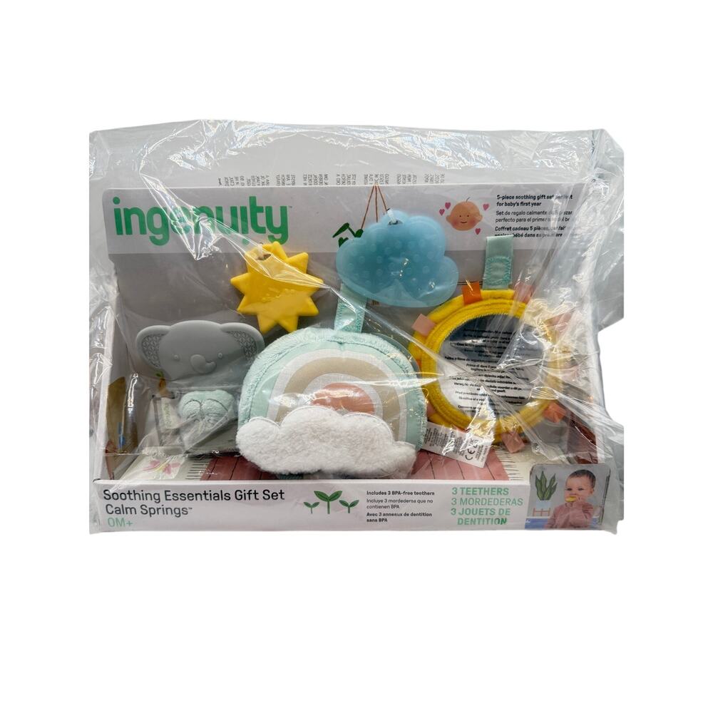 Ingenuity Calm Springs Soothing Essentials Gift Set NIB Baby Toys Teethers